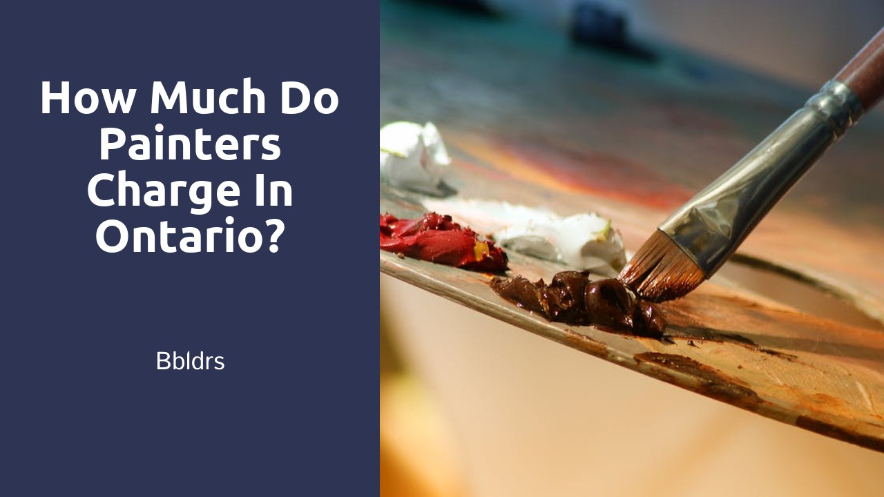 How much do painters charge in Ontario?