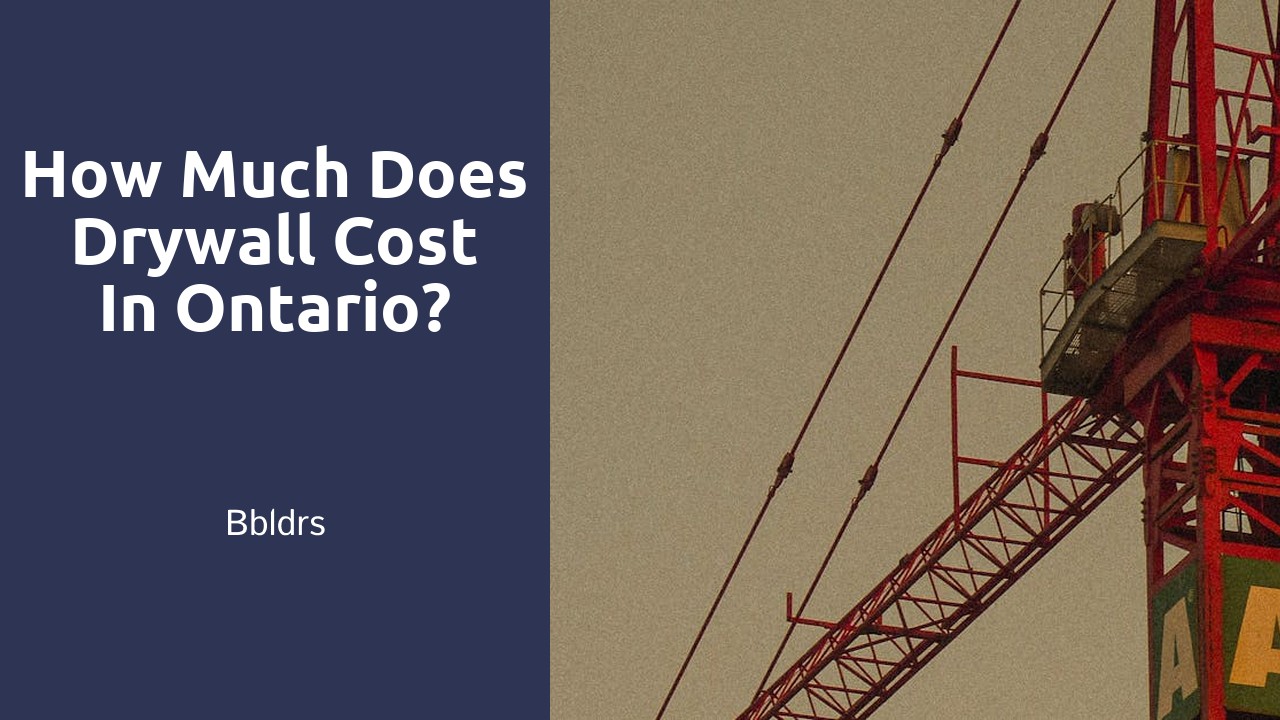 How much does drywall cost in Ontario?